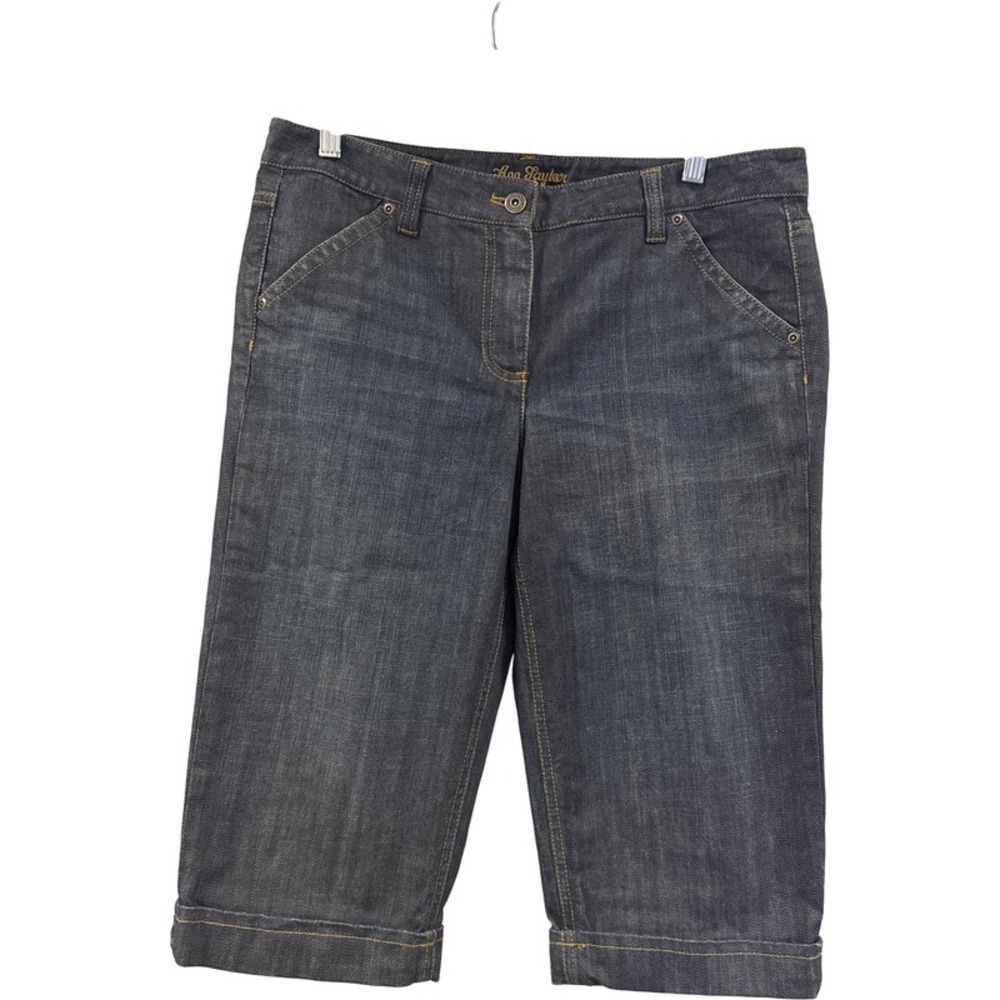 Ann Taylor Modern Fit Denim Capris Women's Size 10 Dark Wash